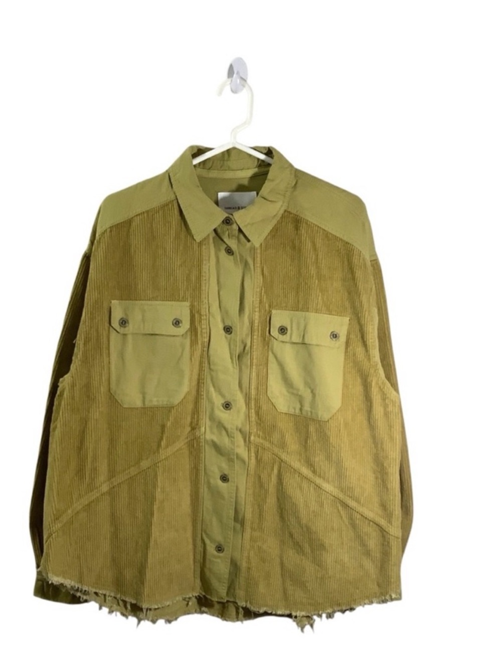 Thread & Supply Mustard Corduroy Button Jacket